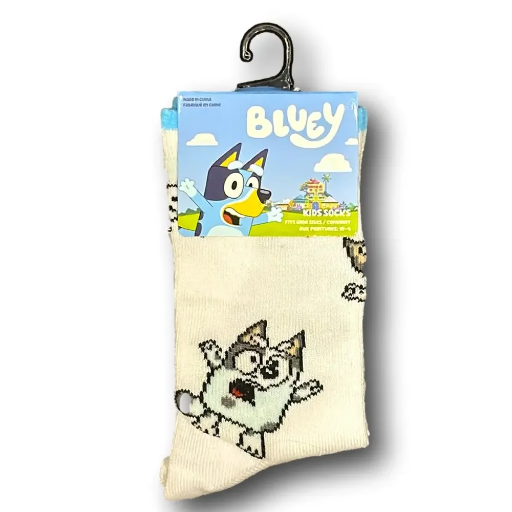 Kids Bluey Funny Novelty Crew Socks - NWT